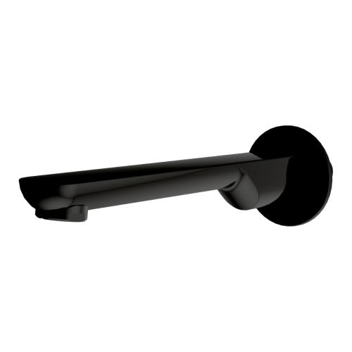 Wall Spout Plain with Wall Flange Matt Black